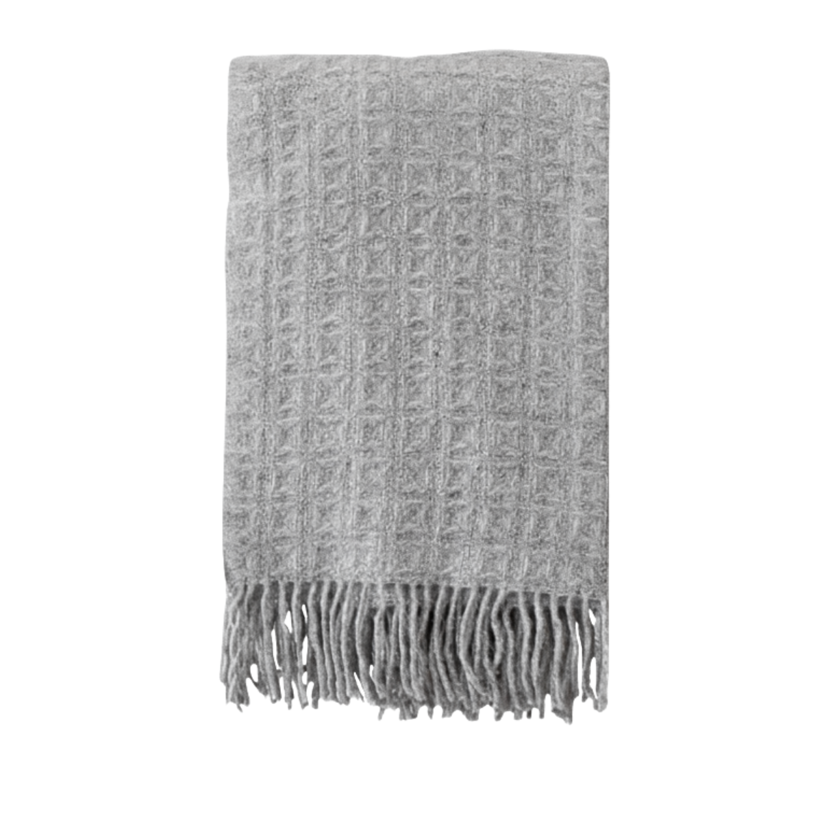 Twist Light Grey Greek Key With Fringe