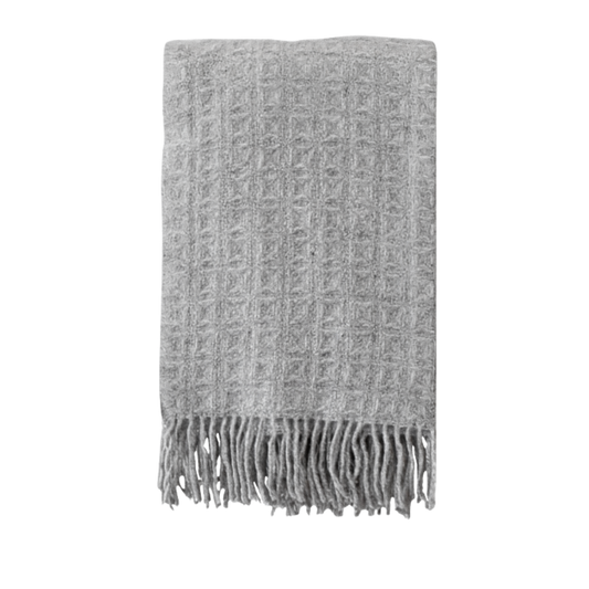 Twist Light Grey Greek Key With Fringe