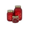 Christmas - Assorted Red Glass Jar