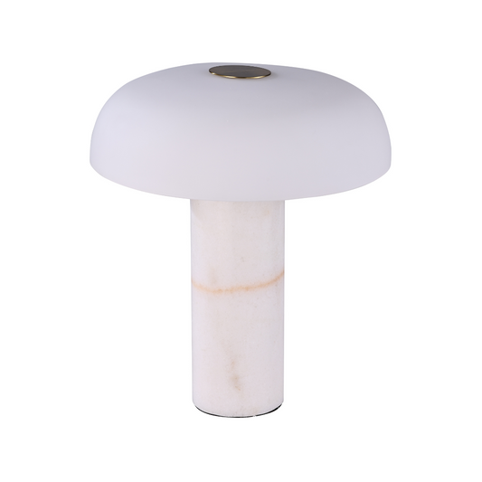 White Marble Mushroom Table Lamp