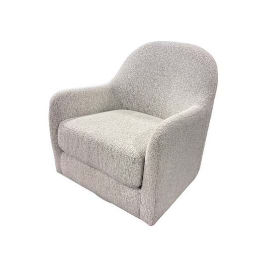 Swivel Upholstered in Textured Light Grey Accent Chair