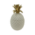 Jar - Pineapples White w/ Gold Top