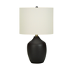 Table Lamp in Black Ceramic