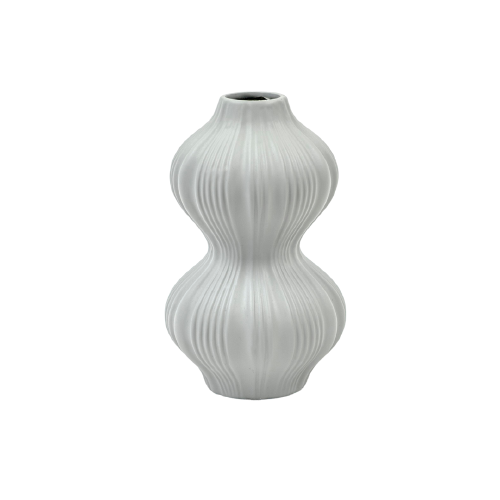 Small Grey Curved Vase