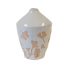Vase - Small Tan w/ Leaves