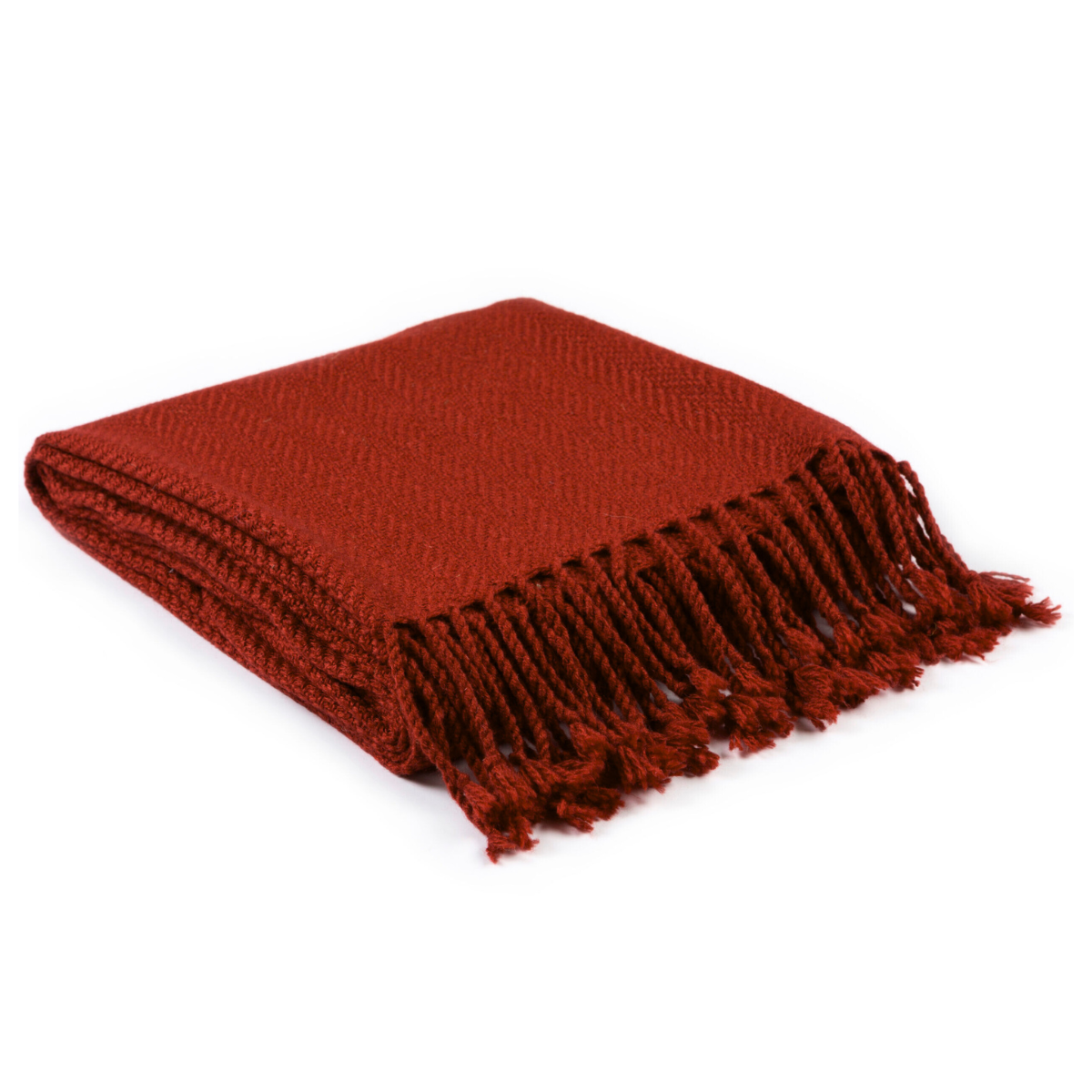 Red Herringbone Turner Throw