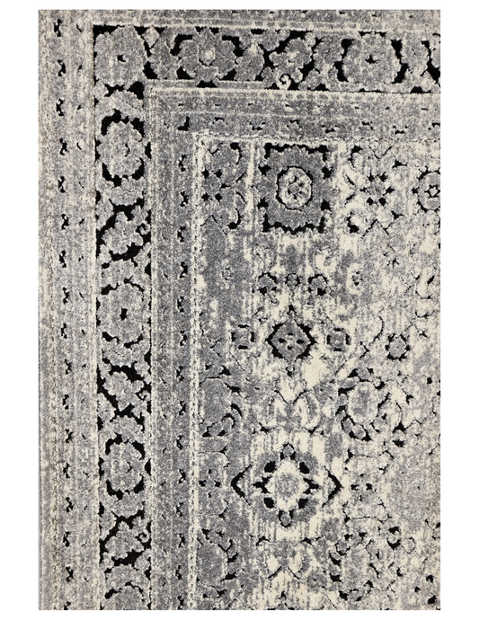 Black & Dark Grey Persian Rug