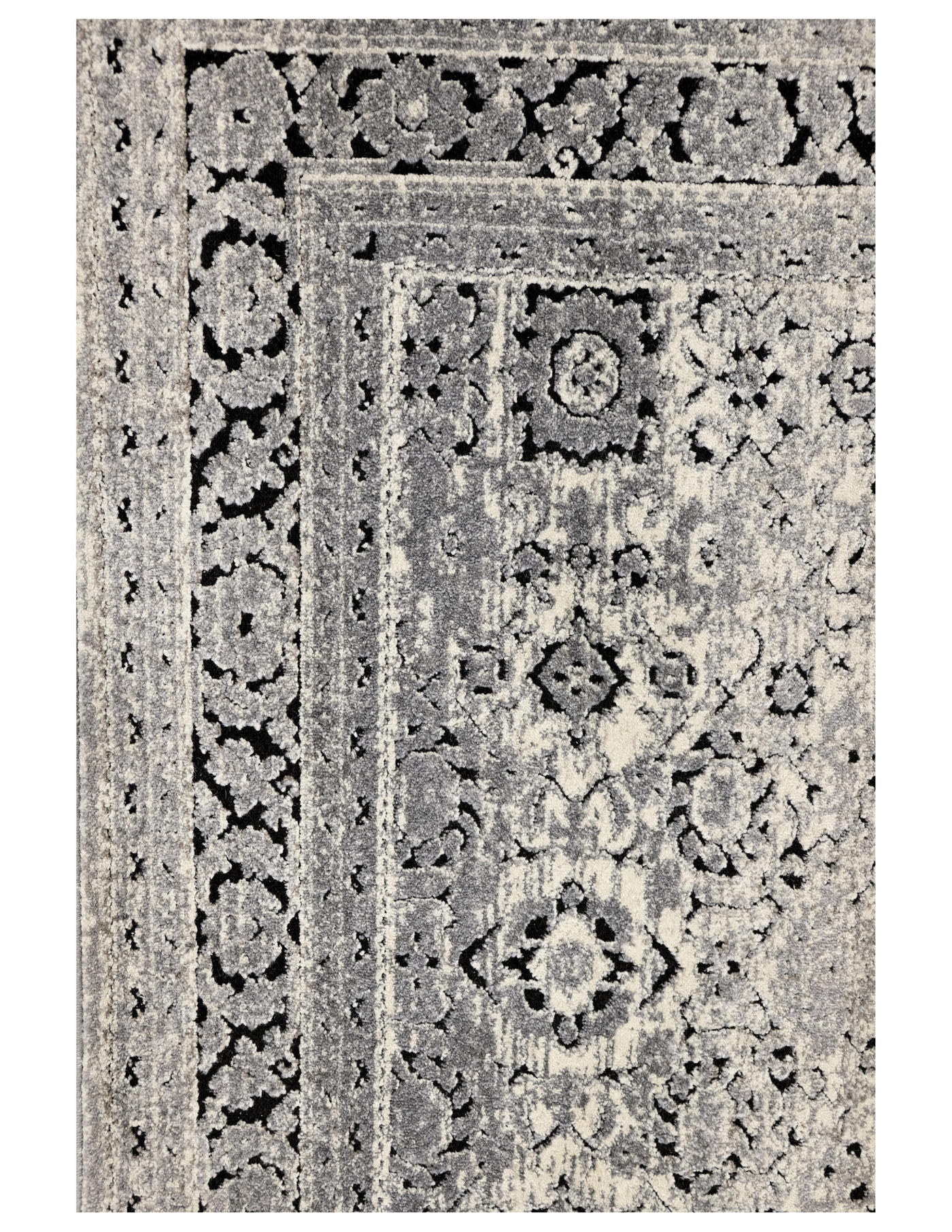 Black & Dark Grey Persian Rug