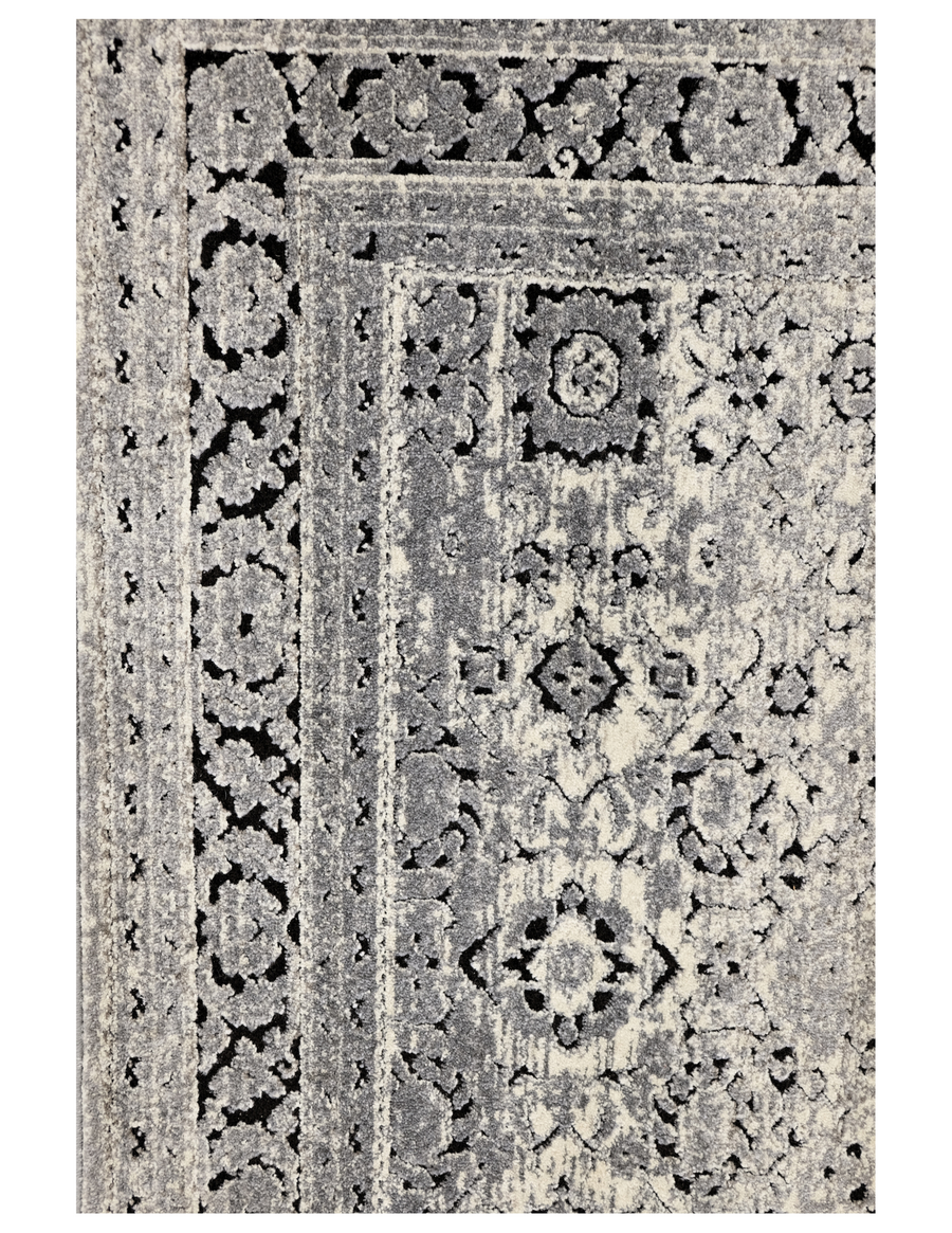 Black & Dark Grey Persian Rug