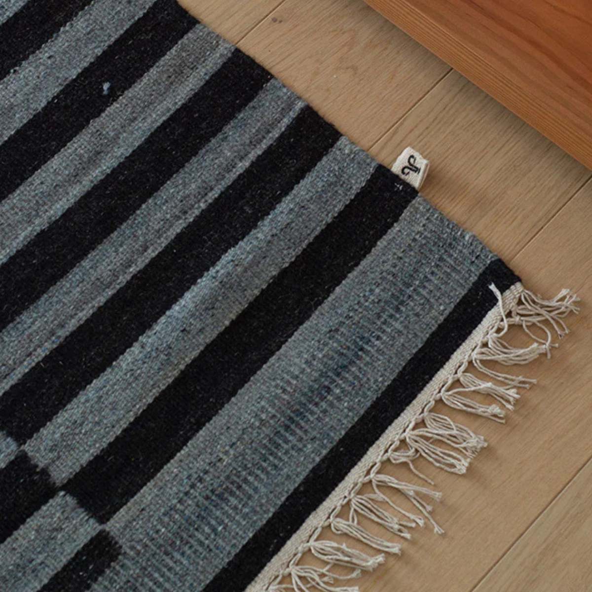 2' x 3' - Hand Woven Blue Rain Rug