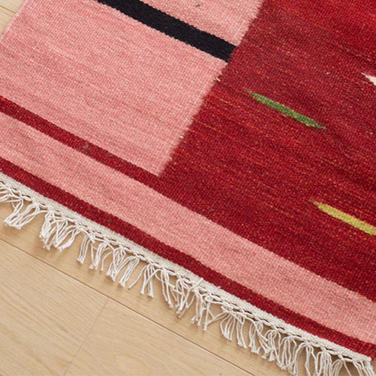 2.3' x 7' - Hand Woven Rose Garden Runner