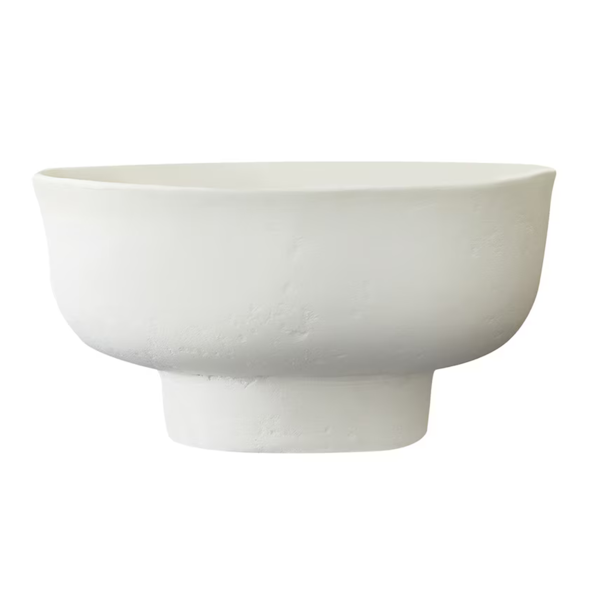 White Paper Mache Bowl Medium