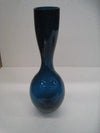 Blue Tall Fluted Vase Glass