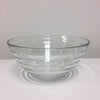 Bowl - Clear Glass Textured Striped