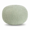 Pouf - Mint Knit Pouf Light Green