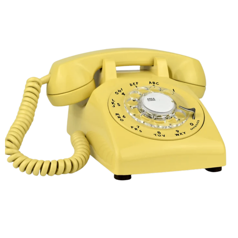 Phone - Rotary Retro Yellow