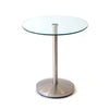 End Table - Round Glass & Chrome