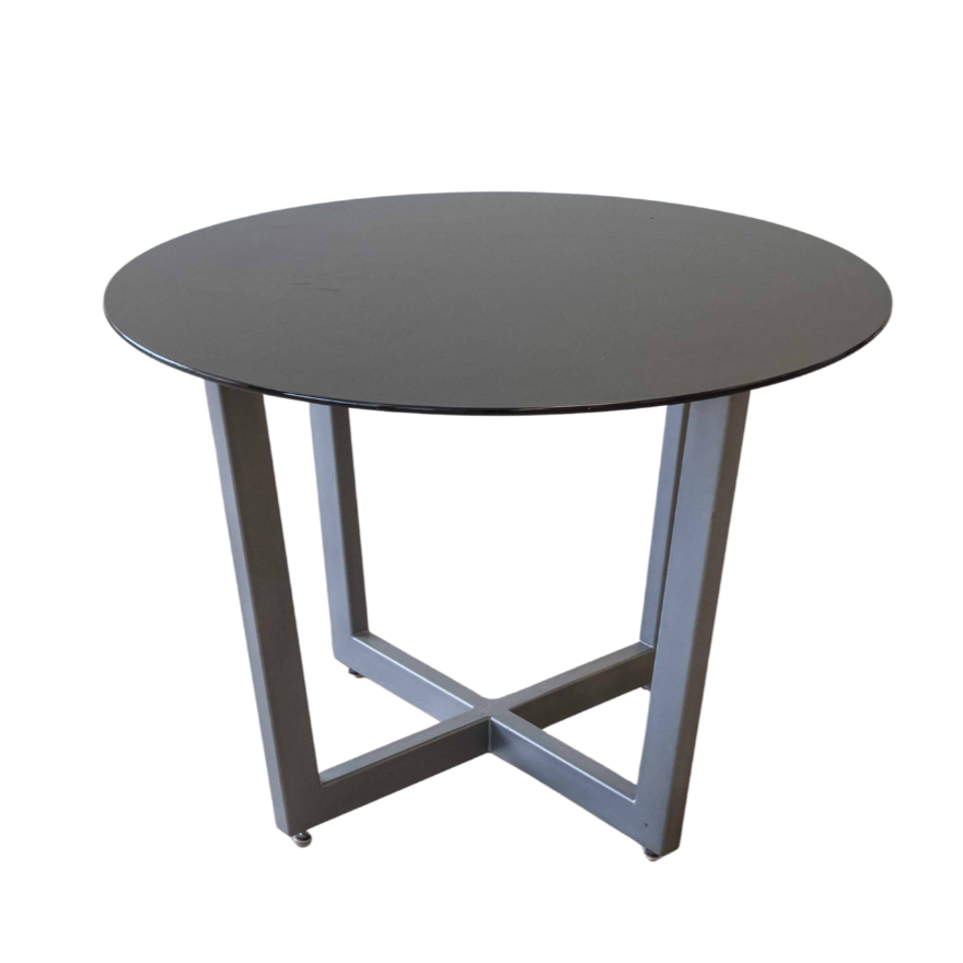 Arca Round w Black Top - 48" Table