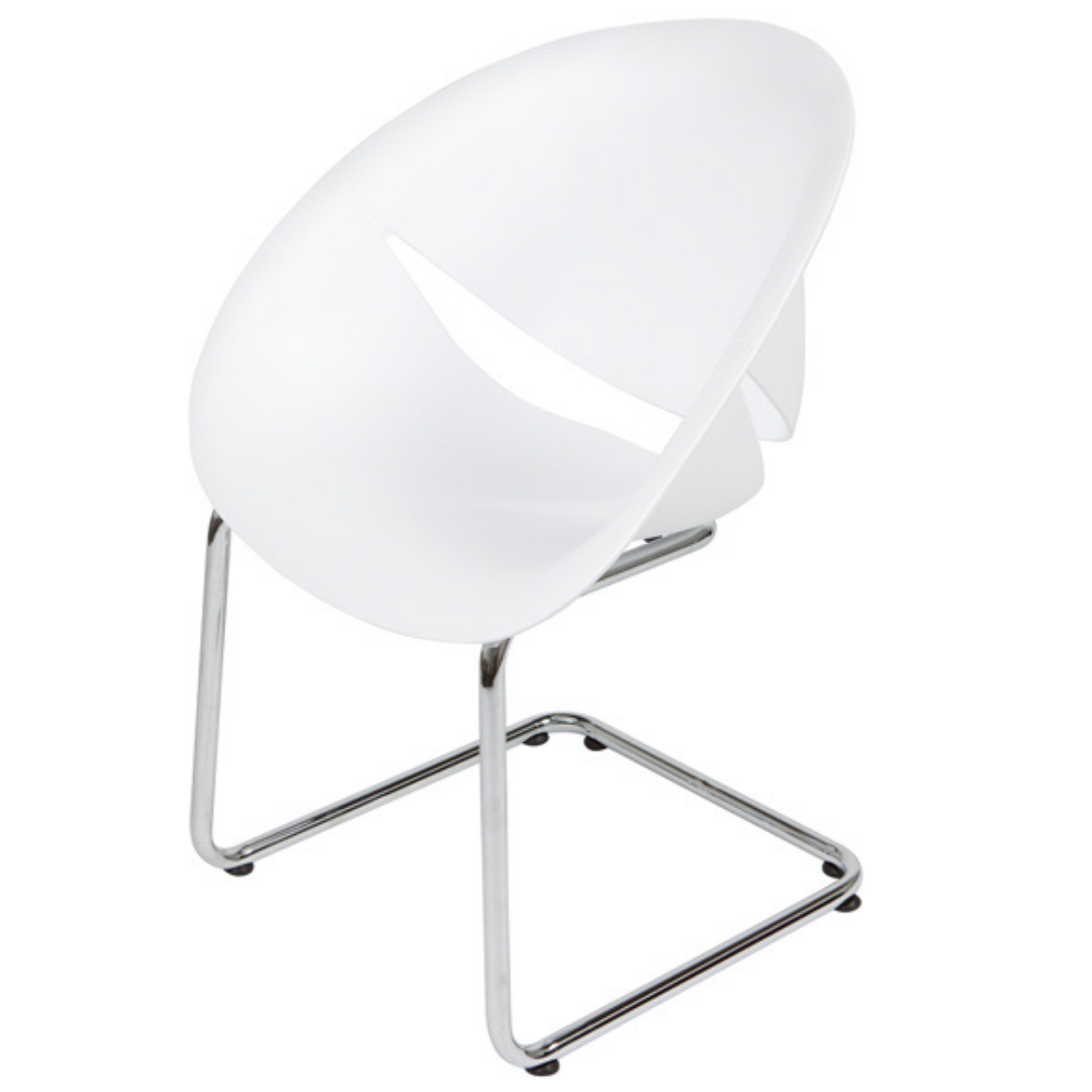 White Curved Plastic