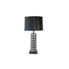 Table Lamp - Cylinder Textured Black Silver