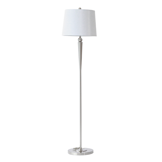 Floor Lamp - Cone & Ball Brushed Chrome