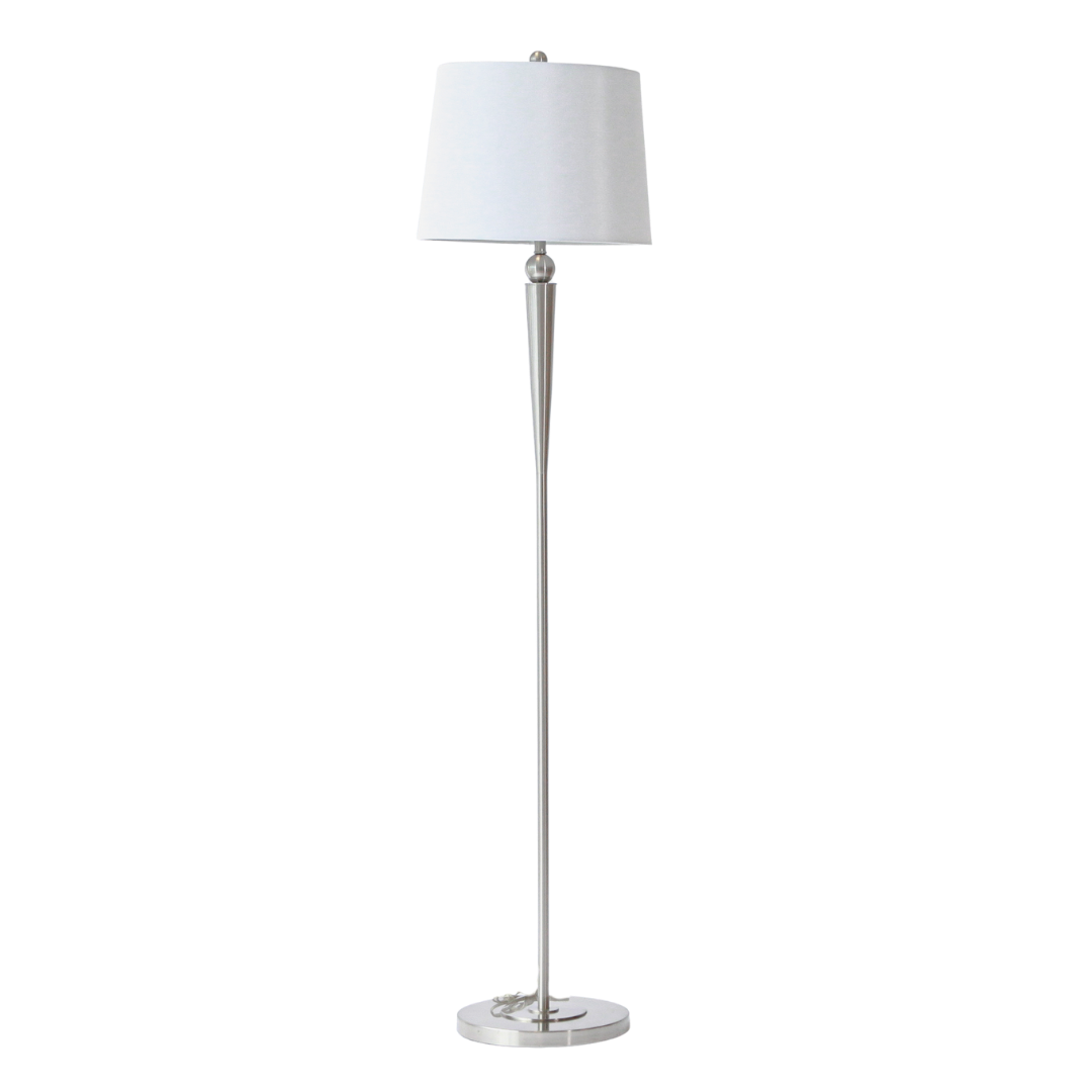 Floor Lamp - Cone & Ball Brushed Chrome