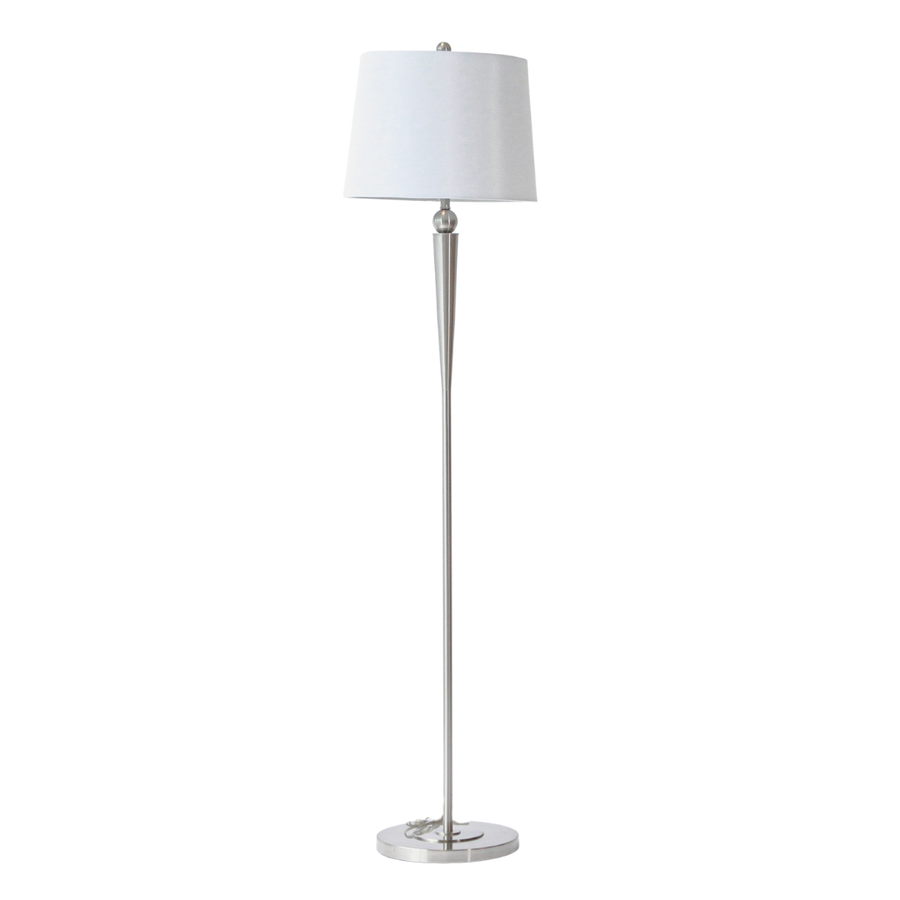 Floor Lamp - Cone & Ball Brushed Chrome
