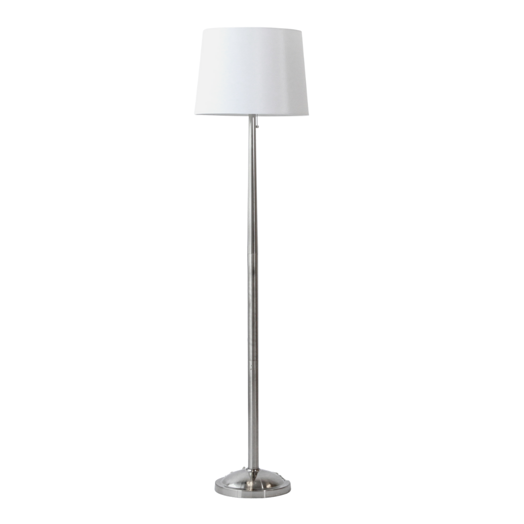 Floor Lamp - Column Tapered Brushed Chrome