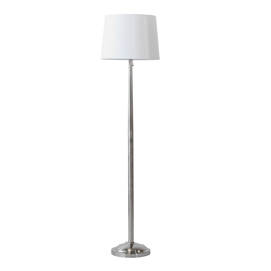Floor Lamp - Column Tapered Brushed Chrome