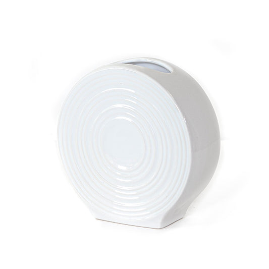 Tall Spin Vase White Vase
