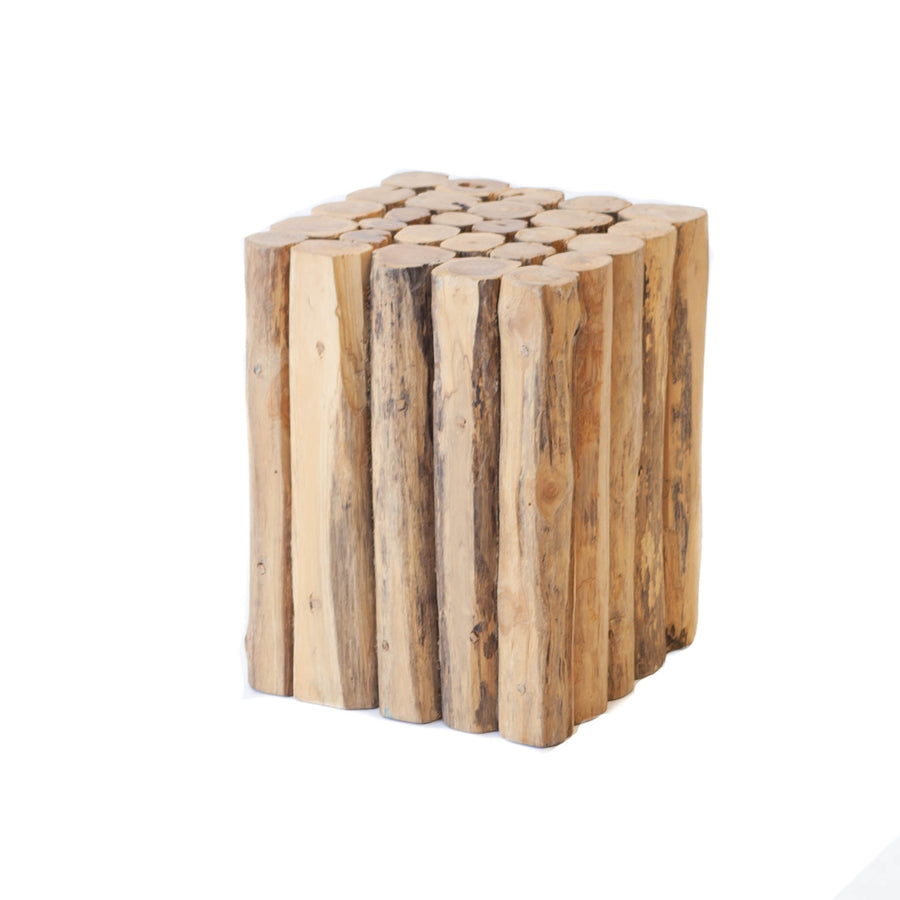 End Table - Wood Logs Bundle Natural