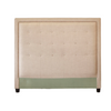 Headboard - Queen Square Studded Tufted Light Beige