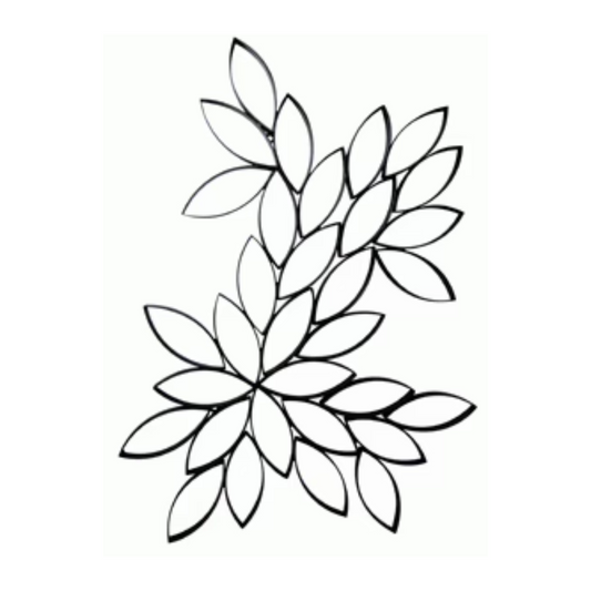 Art - Metal Cut Out Leaves Brown Small