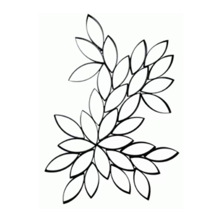 Art - Metal Cut Out Leaves Brown Small