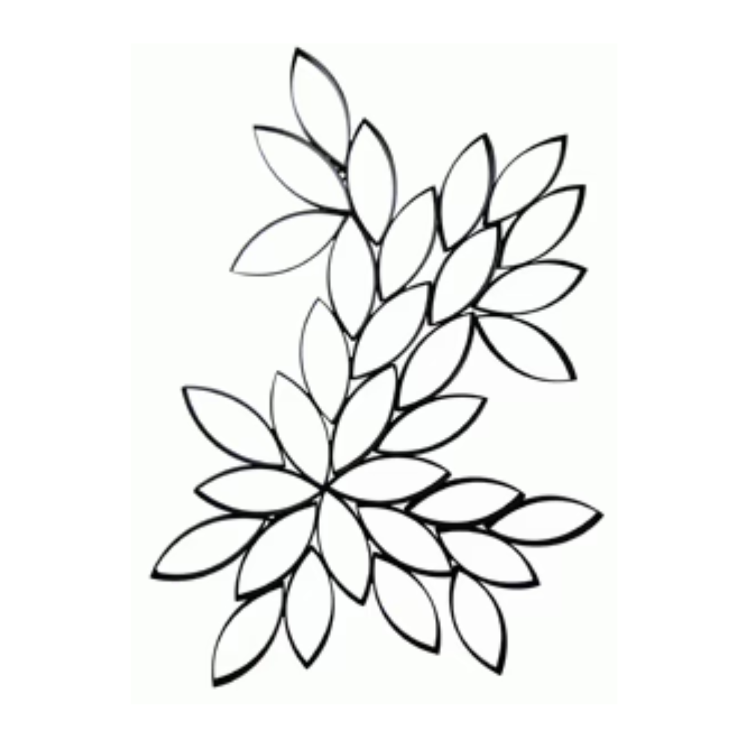 Wall Art - Metal Cut Out Leaves Brown Large