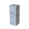 End Table - Pedestal - Box Crate 12x31 White Wash