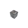 Candle Holder - Glass Square Silver Chrome