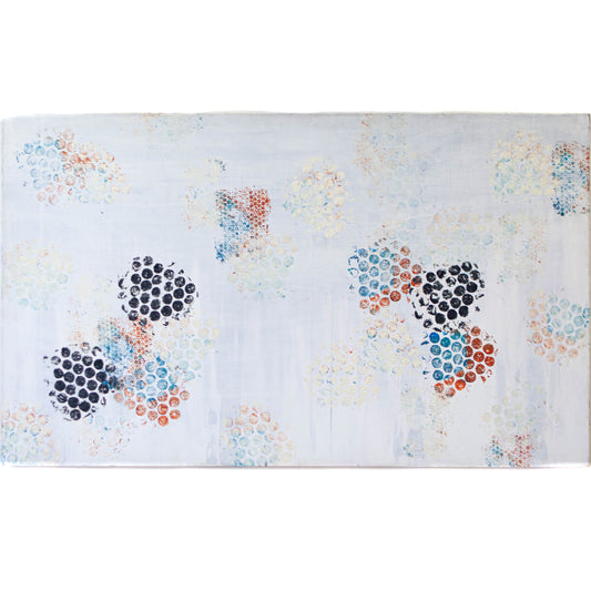 Art - Original Bubble Blue Orange Large 60" X 36" CLEARED