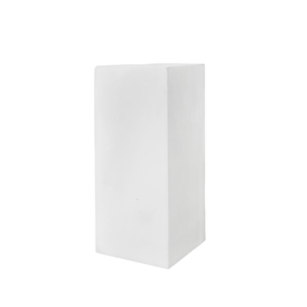 End Table - Pedestal - Medium Fiberglass White