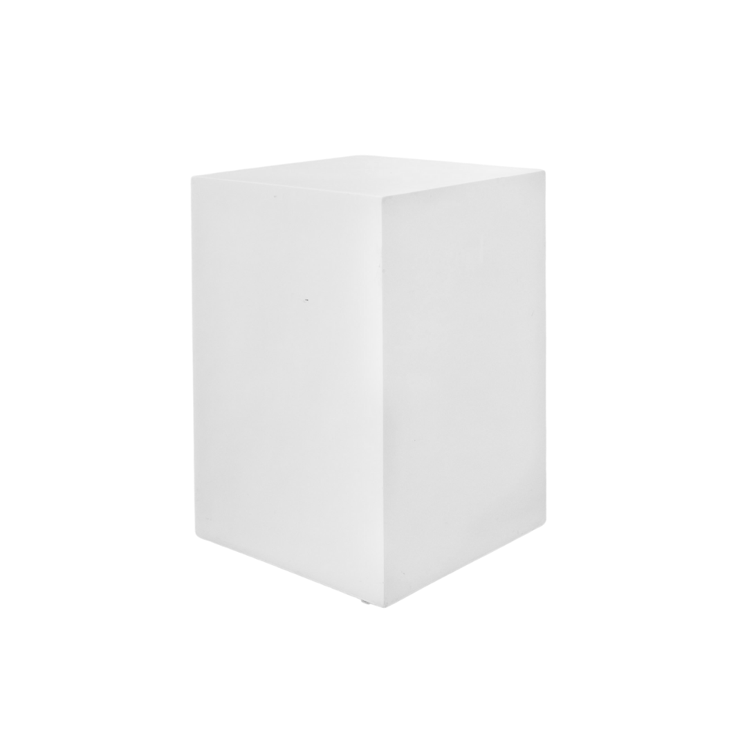 End Table - Pedestal - Small Fiberglass White