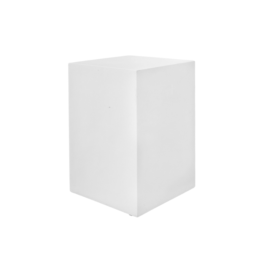 End Table - Pedestal - Small Fiberglass White