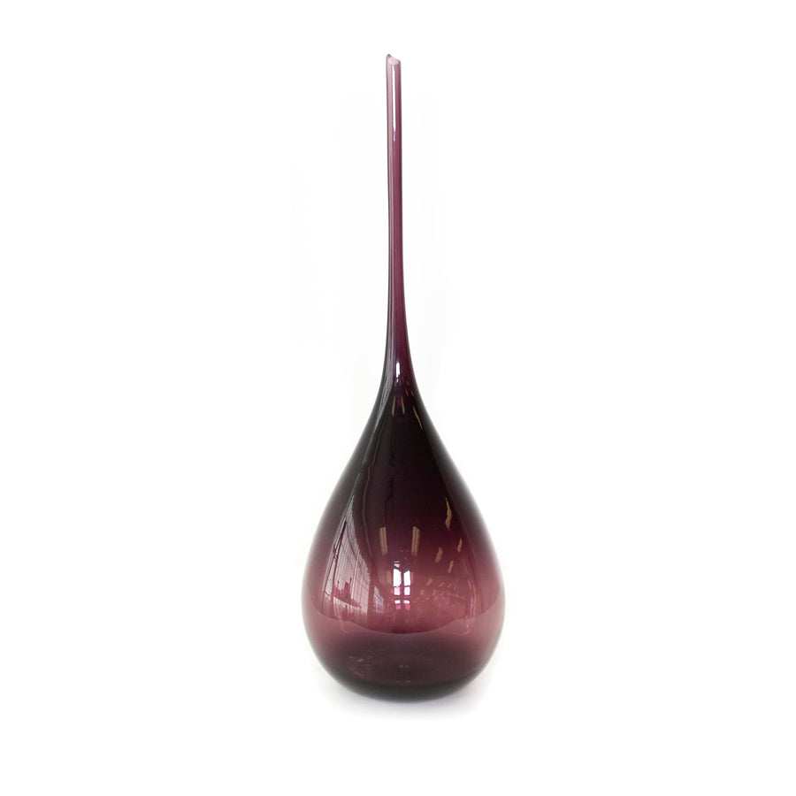 Tall Glass Tear Drop Purple