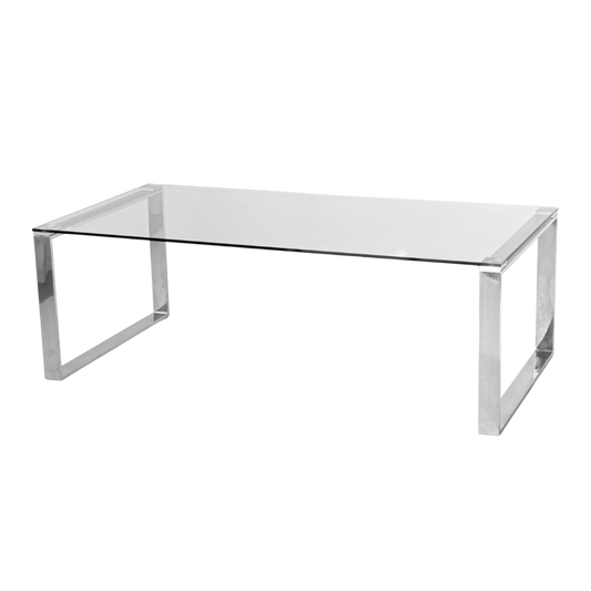 Gem Glass & Chrome Coffee Table