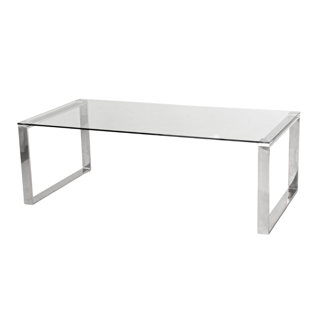 Gem Glass & Chrome Coffee Table