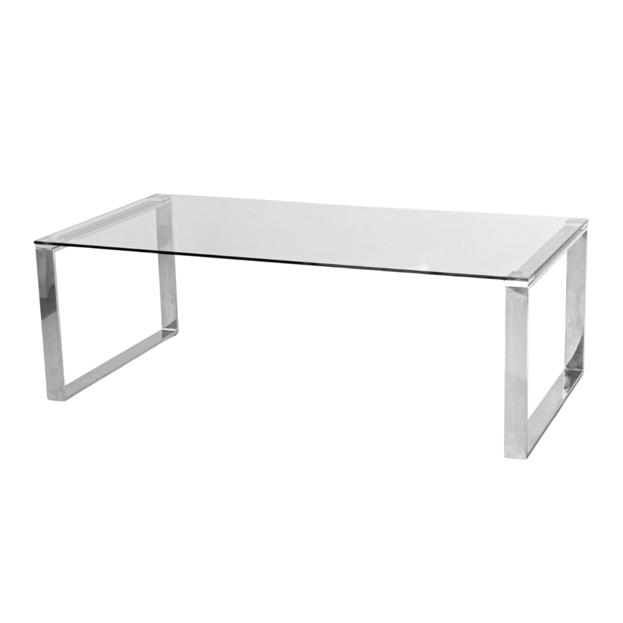 Gem Glass & Chrome Coffee Table
