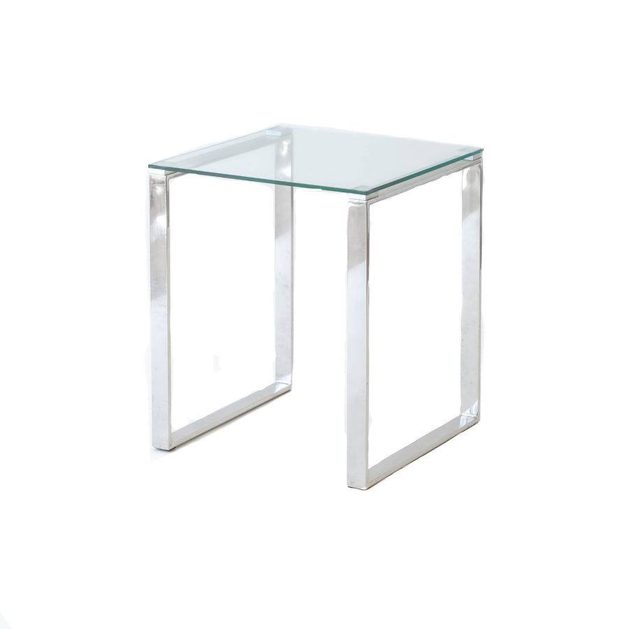 End Table - Gem Glass & Chrome