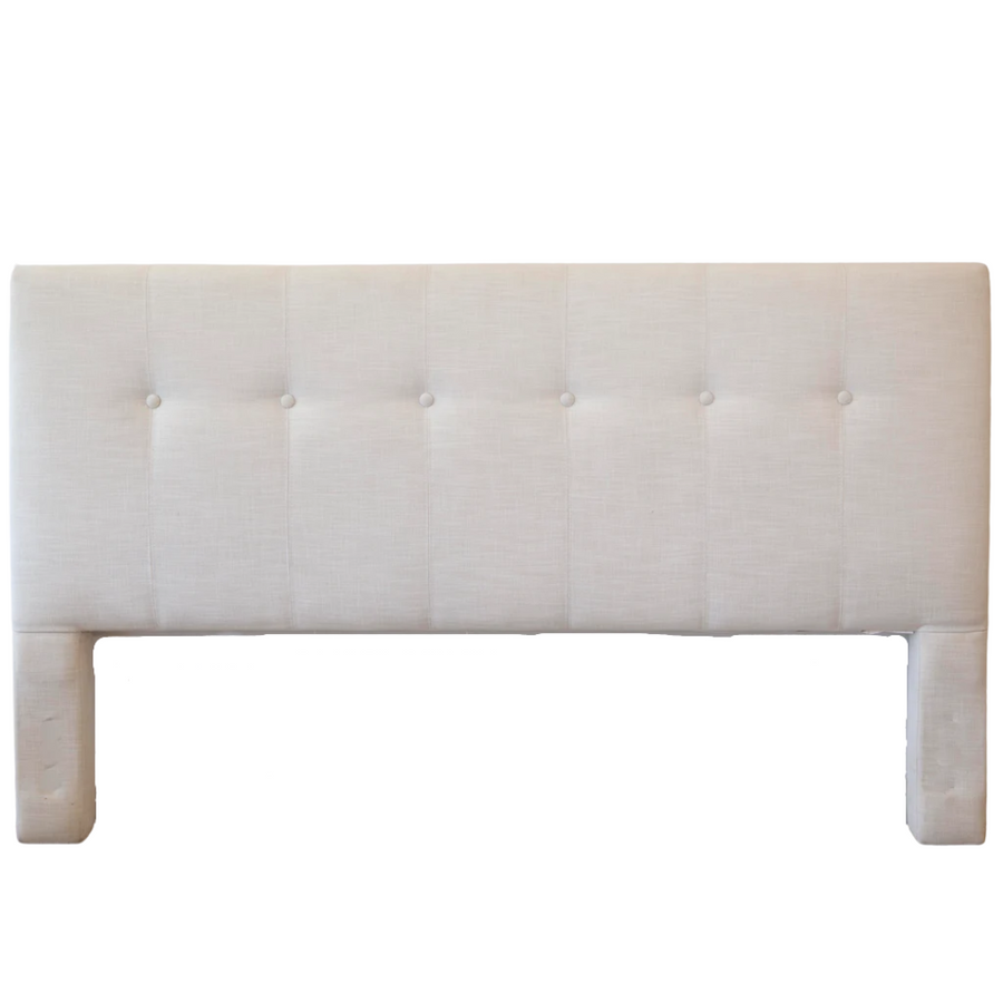Headboard - King Lyon Tufted Cream Linen