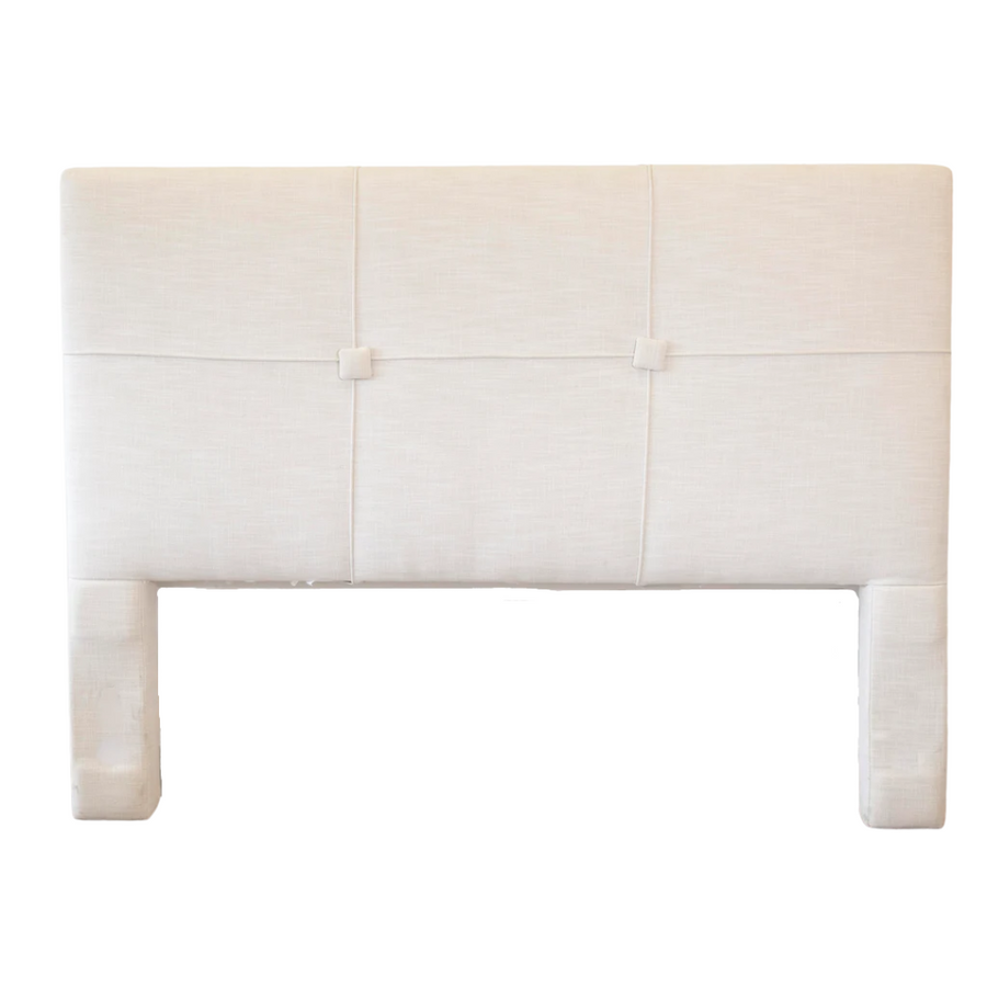 Headboard - Queen Diamond Tufted Textured Cream