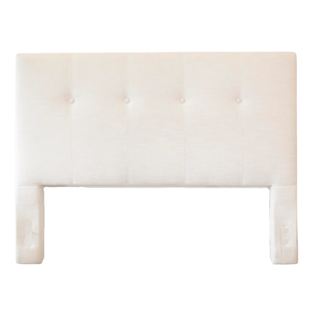 Headboard - Queen Lyon Tufted Cream Linen