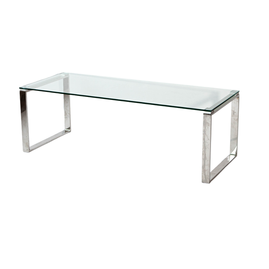 Gem Condo Glass and Chrome Coffee Table